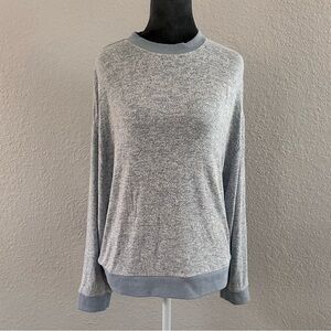 Topshop Heathered Blue Knit Crewneck Sweatshirt Pullover US 8–10